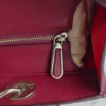Dior Tote Burgundy Calf Leather with Silver Hardware #GULEL-2 - Image 23