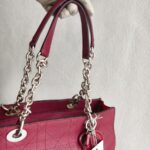 Dior Tote Burgundy Calf Leather with Silver Hardware #GULEL-2 - Image 18