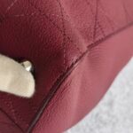 Dior Tote Burgundy Calf Leather with Silver Hardware #GULEL-2 - Image 15
