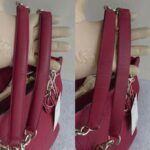 Dior Tote Burgundy Calf Leather with Silver Hardware #GULEL-2 - Image 19