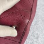 Dior Tote Burgundy Calf Leather with Silver Hardware #GULEL-2 - Image 13