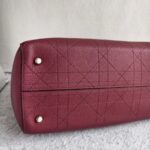 Dior Tote Burgundy Calf Leather with Silver Hardware #GULEL-2 - Image 11