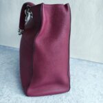 Dior Tote Burgundy Calf Leather with Silver Hardware #GULEL-2 - Image 7