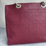 Dior Tote Burgundy Calf Leather with Silver Hardware #GULEL-2 - Image 5