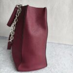 Dior Tote Burgundy Calf Leather with Silver Hardware #GULEL-2 - Image 8