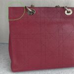 Dior Tote Burgundy Calf Leather with Silver Hardware #GULEL-2 - Image 3