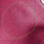 Dior Tote Burgundy Calf Leather with Silver Hardware #GULEL-2 - Image 22