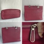 Dior Tote Burgundy Calf Leather with Silver Hardware #GULEL-2 - Image 2