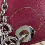 Dior Tote Burgundy Calf Leather with Silver Hardware #GULEL-2 - Image 21