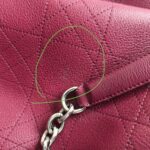 Dior Tote Burgundy Calf Leather with Silver Hardware #GULEL-2 - Image 20