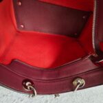 Dior Tote Burgundy Calf Leather with Silver Hardware #GULEL-2 - Image 31