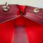 Dior Tote Burgundy Calf Leather with Silver Hardware #GULEL-2 - Image 26
