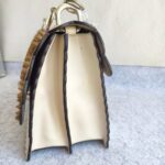 Fendi Kan I Medium Bag 2tone Calf Leather and Silver/Gold Hardware #RECS-2 - Image 8