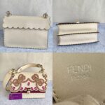 Fendi Kan I Medium Bag 2tone Calf Leather and Silver/Gold Hardware #RECS-2 - Image 2