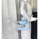 Fendi Kan I Medium Bag Blue Calf Leather and Silver/Gold Hardware #RECS-3 - Image 35