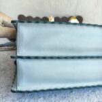 Fendi Kan I Medium Bag Blue Calf Leather and Silver/Gold Hardware #RECS-3 - Image 13