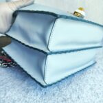 Fendi Kan I Medium Bag Blue Calf Leather and Silver/Gold Hardware #RECS-3 - Image 15