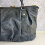 Gucci Sukey Dark Blue Guccissima Leather with Gold Hardware #REOY-1 - Image 5