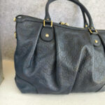Gucci Sukey Dark Blue Guccissima Leather with Gold Hardware #REOY-1 - Image 6