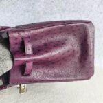 Hermes Birkin 35 Purple Ostrich Skin with Palladium Plated Hardware #REUS-2 - Image 9
