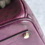 Hermes Birkin 35 Purple Ostrich Skin with Palladium Plated Hardware #REUS-2 - Image 15