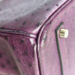 Hermes Birkin 35 Purple Ostrich Skin with Palladium Plated Hardware #REUS-2 - Image 16