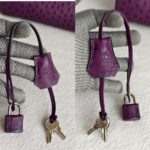 Hermes Birkin 35 Purple Ostrich Skin with Palladium Plated Hardware #REUS-2 - Image 25