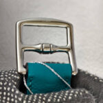 Hermes Etriviere 32MM belt Size80cm Blue Togo Leather with Palladium Plated Hardware #RELE-3 - Image 3