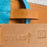 Hermes Etriviere 32MM belt Size80cm Blue Togo Leather with Palladium Plated Hardware #RELE-3 - Image 8