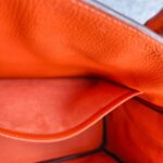 Hermes HAC 32cm Orange Ostrich Skin With Pallaium Plated Hardware #REUR-1 - Image 31