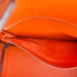 Hermes HAC 32cm Orange Ostrich Skin With Pallaium Plated Hardware #REUR-1 - Image 34