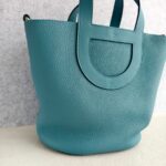 Hermes In The Loop 23 Blue Jean Clemence Leather with Palladium Harware #REOK-1 - Image 4