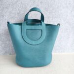 Hermes In The Loop 23 Blue Jean Clemence Leather with Palladium Harware #REOK-1 - Image 3