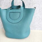 Hermes In The Loop 23 Blue Jean Clemence Leather with Palladium Harware #REOK-1 - Image 6