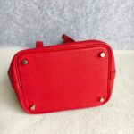Hermes Picotin Lock 18 Red Clemence Leather with Palladium Harware #RERC-3 - Image 7