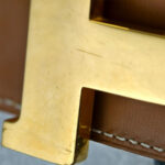 Hermes Reversible Constance Belt 38MM Size80cm Brown/Yellow Box Leather With Epsom Leather And Gold PlatedHardware #RELE-2 - Image 3