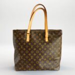 LV M51151 Cabas Mezzo Brown Monogram Coated Canvas with Leather and Gold Hardware #REOR-2