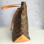 LV M51151 Cabas Mezzo Brown Monogram Coated Canvas with Leather and Gold Hardware #REOR-2 - Image 8