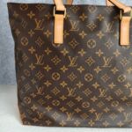 LV M51151 Cabas Mezzo Brown Monogram Coated Canvas with Leather and Gold Hardware #REOR-2 - Image 4