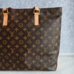 LV M51151 Cabas Mezzo Brown Monogram Coated Canvas with Leather and Gold Hardware #REOR-2 - Image 7