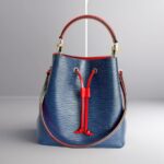 LV NeoNoe MM Bag Blue/Red Epi Leather with Silver Hardware #RERC-8