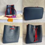 LV NeoNoe MM Bag Blue/Red Epi Leather with Silver Hardware #RERC-8 - Image 2