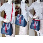 LV NeoNoe MM Bag Blue/Red Epi Leather with Silver Hardware #RERC-8 - Image 34