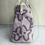 LV Tahitienne PM M95680 Purple/White Canvas with Leather and Gold Hardware #OORU-8 - Image 9