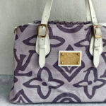 LV Tahitienne PM M95680 Purple/White Canvas with Leather and Gold Hardware #OORU-8 - Image 4