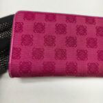 Loewe Wallet Pink Canvas with Leather and Gold Hardware #RERC-11 - Image 4