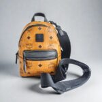 MCM Backpack/Sling Bag Brown Visetos Coated Canvas With Leather And Black Hardware #RESE-1