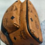 MCM Backpack/Sling Bag Brown Visetos Coated Canvas With Leather And Black Hardware #RESE-1 - Image 18