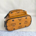 MCM Backpack/Sling Bag Brown Visetos Coated Canvas With Leather And Black Hardware #RESE-1 - Image 14