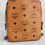 MCM Backpack/Sling Bag Brown Visetos Coated Canvas With Leather And Black Hardware #RESE-1 - Image 6